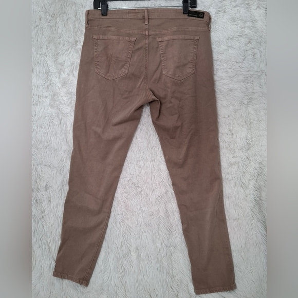 AG Adriano Goldschmied The Stevie Slim Straight Leg Ankle Brown Mocha 32R - Picture 3 of 13